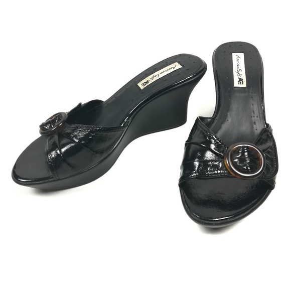 American Eagle Outfitters Shoes - * American Eagle black wedge heels women's 7 1/2